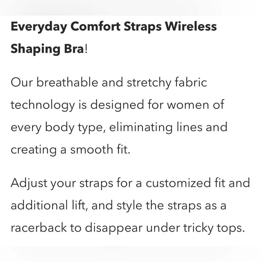 Shapermint Essentials White Wireless Bra Adjustab… - image 4